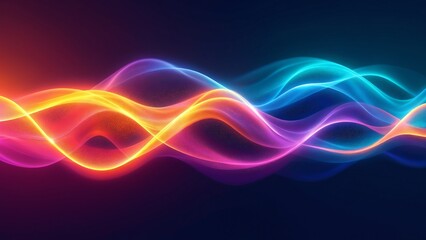 Aufkleber - Abstract playful color waves in vibrant hues. The flowing patterns create a dynamic and energetic design