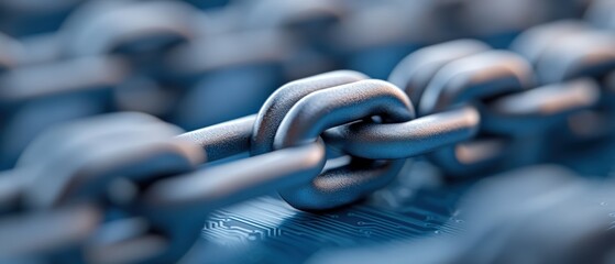 blockchain technology and data security concept