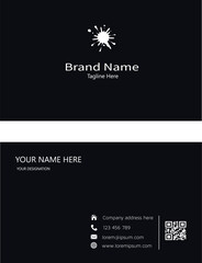 modern black business card design