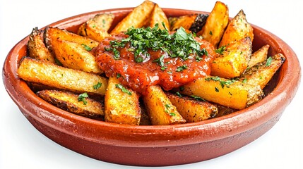 Poster - Spicy patatas bravas with tomato sauce