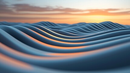 Wall Mural - Sunset Waves Abstract Background