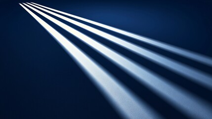 Wall Mural - Three light beams converge, dark background, abstract concept, website banner