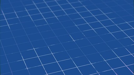Looping blueprint background with grid lines for design projects and animations