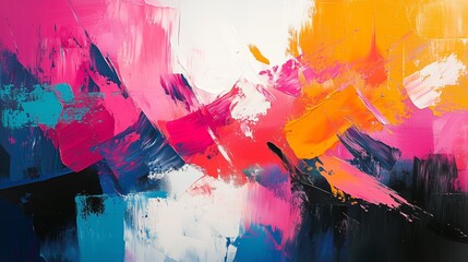 Wall Mural - Abstract Art of Color Collision