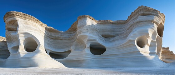 Poster - A large rock formation with many holes in it