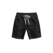 © GenVision - Men's Black Swim Trunks with White Stitching - Summer Fashion Apparel