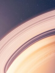 Poster - Detailed view of a planet with majestic rings and cosmic background in a vast galaxy. Generative AI