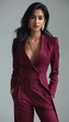 © Евгений Высоцкий - The Indian businesswoman wears an elegant burgundy_003