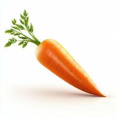 Wall Mural - Carrot isolated on white