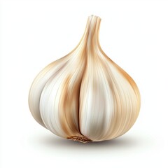 Wall Mural - Garlic clove isolated on white