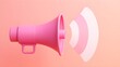 © 雨璇 赖 - Creative expression of pink megaphone