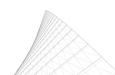 Wall Mural - architectural drawing. geometric background