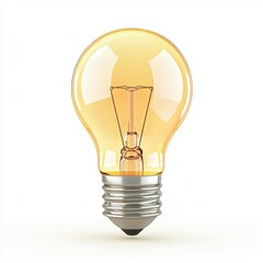 Wall Mural - Light bulb isolated on white