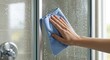 © Anna - Wiping the glass of the shower cabin
