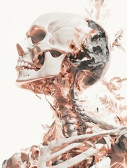 Poster - Exploring human anatomy with a detailed skeletal structure and soft tissue representation. Generative AI