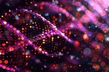Leinwandbilder - Colorful abstract light patterns create a mesmerizing visual experience in vibrant hues of purple and orange during a nighttime display
