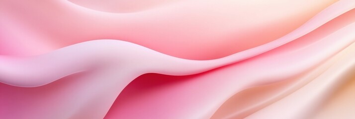 Aufkleber - Soft flowing waves of pastel fabric create a calming and serene atmosphere in gentle light. Generative AI