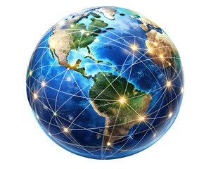 earth globe on a white background