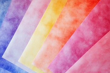 A close-up view of a bunch of colorful papers