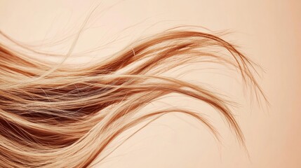 Poster - Frayed hair tips with split ends showcasing delicate strands against a soft background. Generative AI