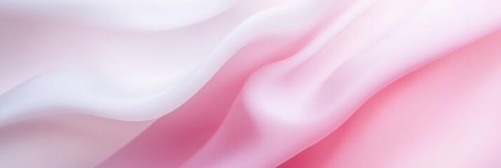 Wall Mural - Soft pink and white fabric creates an elegant flowing texture in a delicate composition. Generative AI