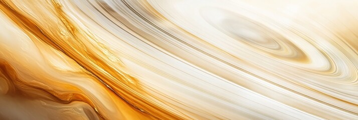 Leinwandbilder - Abstract swirl of golden and white colors creating a vibrant cosmic atmosphere within a dynamic background. Generative AI