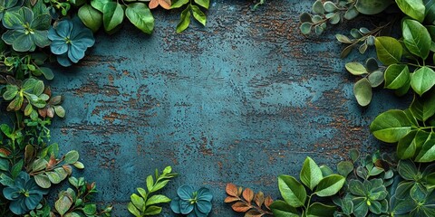 Aufkleber - An abstract visual highlights nature textures by blending elements such as wood grain and foliage to create a sophisticated, textured background that showcases natural be