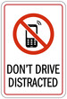© middlenoodle - No cellular phone allowed sign don't drive distracted