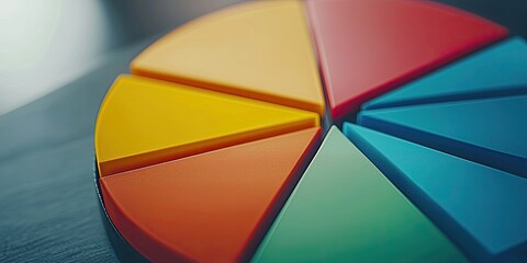 Aufkleber - Finance presentation featuring a pie chart of profit sources, with sharp divisions and bright colors for a professional appearance.