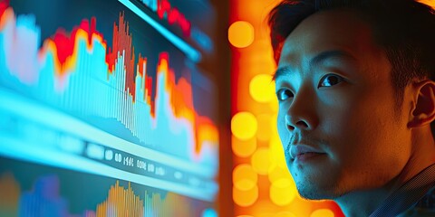 Poster - Financial presentation depicting various investment strategies through colorful charts and graphs, designed to be professional and engaging.
