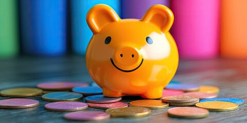 Aufkleber - Detailed budget sheet with categorized sections and vibrant colors, a professional tool for managing personal finances.