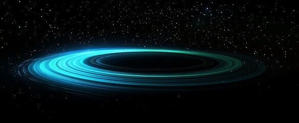 Wall Mural - accretion disk of a black hole in space. (1)