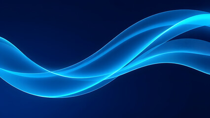 Abstract blue waves create a flowing, smooth backdrop