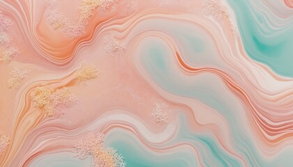 Wall Mural - serene peach and coral dreamscape abstract