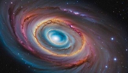 Wall Mural - vibrant cosmic nebula: a journey through the starlit universe