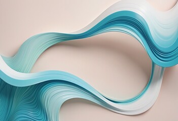 Wall Mural - flowing curve lines background, 3d rendering