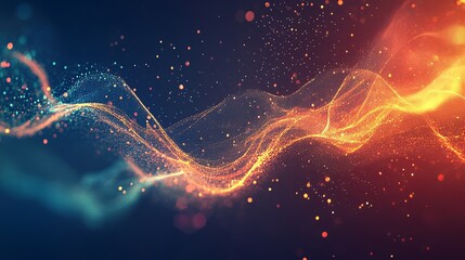 Abstract coding concept with glowing lines and symbols, symbolizing innovation and digital transformation.