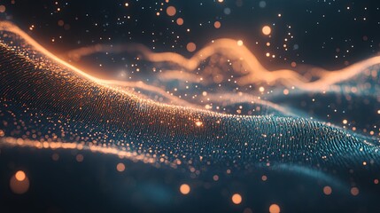 Abstract coding concept with glowing lines and symbols, symbolizing innovation and digital transformation.