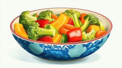 Wall Mural - Colorful Vegetable Medley: A Nutritious and Delicious Culinary Delight