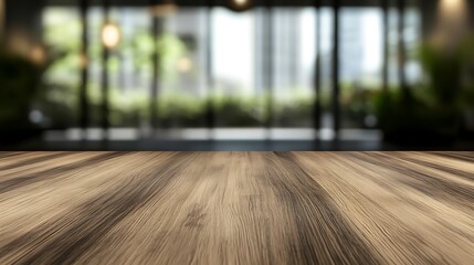 Poster - A well-polished wooden desk featuring subtle natural imperfections and detailing.