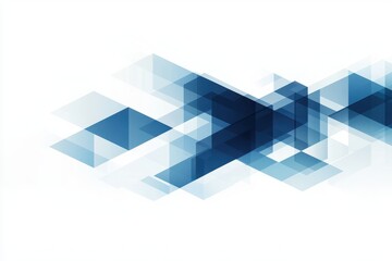 Wall Mural - abstract geometric background with blue transparency layering effects