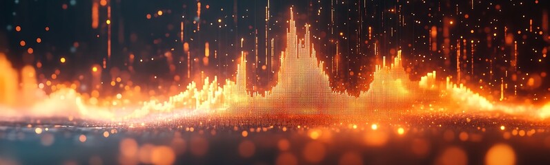 Fototapete - A vibrant animated illustration depicting sound, showcasing creativity and dynamic visuals.