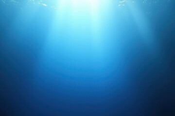 Wall Mural - Underwater Scene with Beautiful Blue Tones and Light Rays
