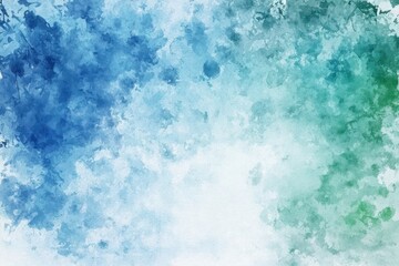 Wall Mural - soft blue and green abstract background with watercolor effect