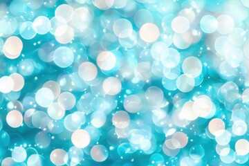 Wall Mural - soft blue and white bokeh lights background for various uses