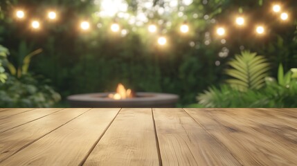 Aufkleber - A smooth wooden table surface showcasing natural wood texture and grain detail.