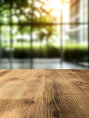 Poster - Rustic wooden tabletop featuring visible wood grain, perfect for home decor or furniture design projects.