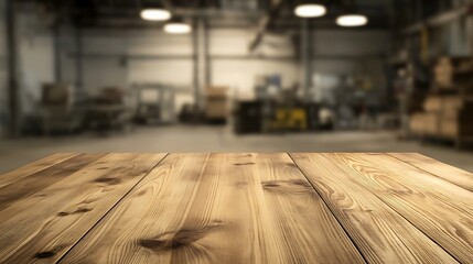 Poster - A rustic wooden table showcasing prominent grain texture, ideal for interior design or furniture projects.
