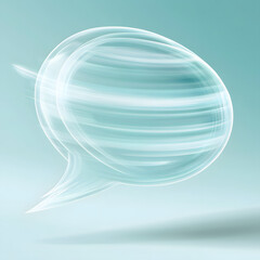 Wall Mural - A blue and white bubble with a white lettering that says 