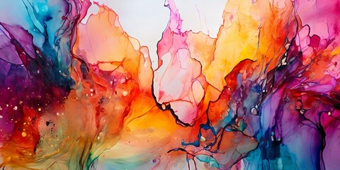 Poster - A colorful painting with a lot of different colors